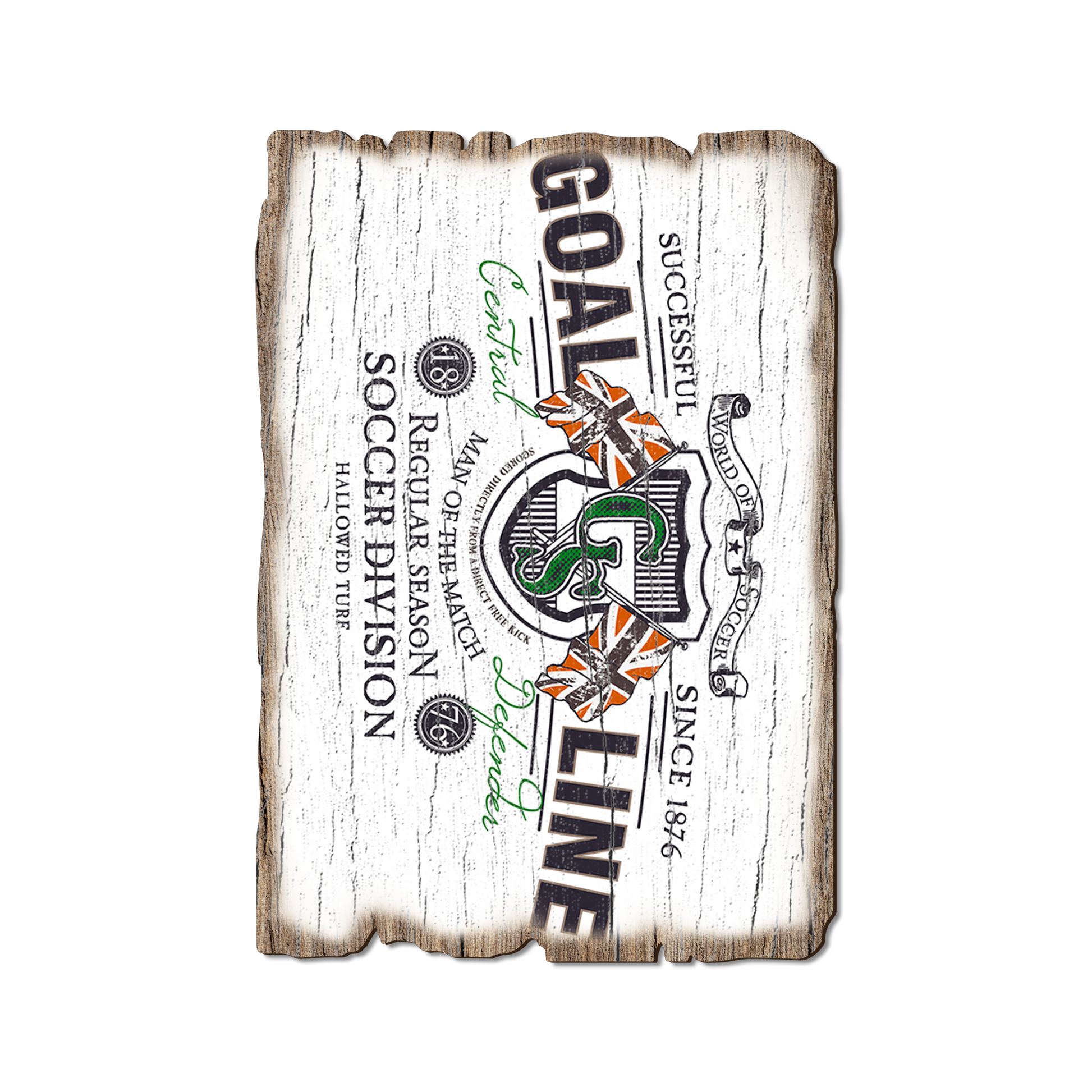 Greeting Card: Weathered Edge - Goal Line Soccer