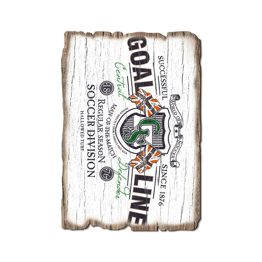 Greeting Card: Weathered Edge - Goal Line Soccer