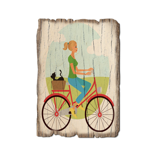 Red bike girl - Weathered Edge