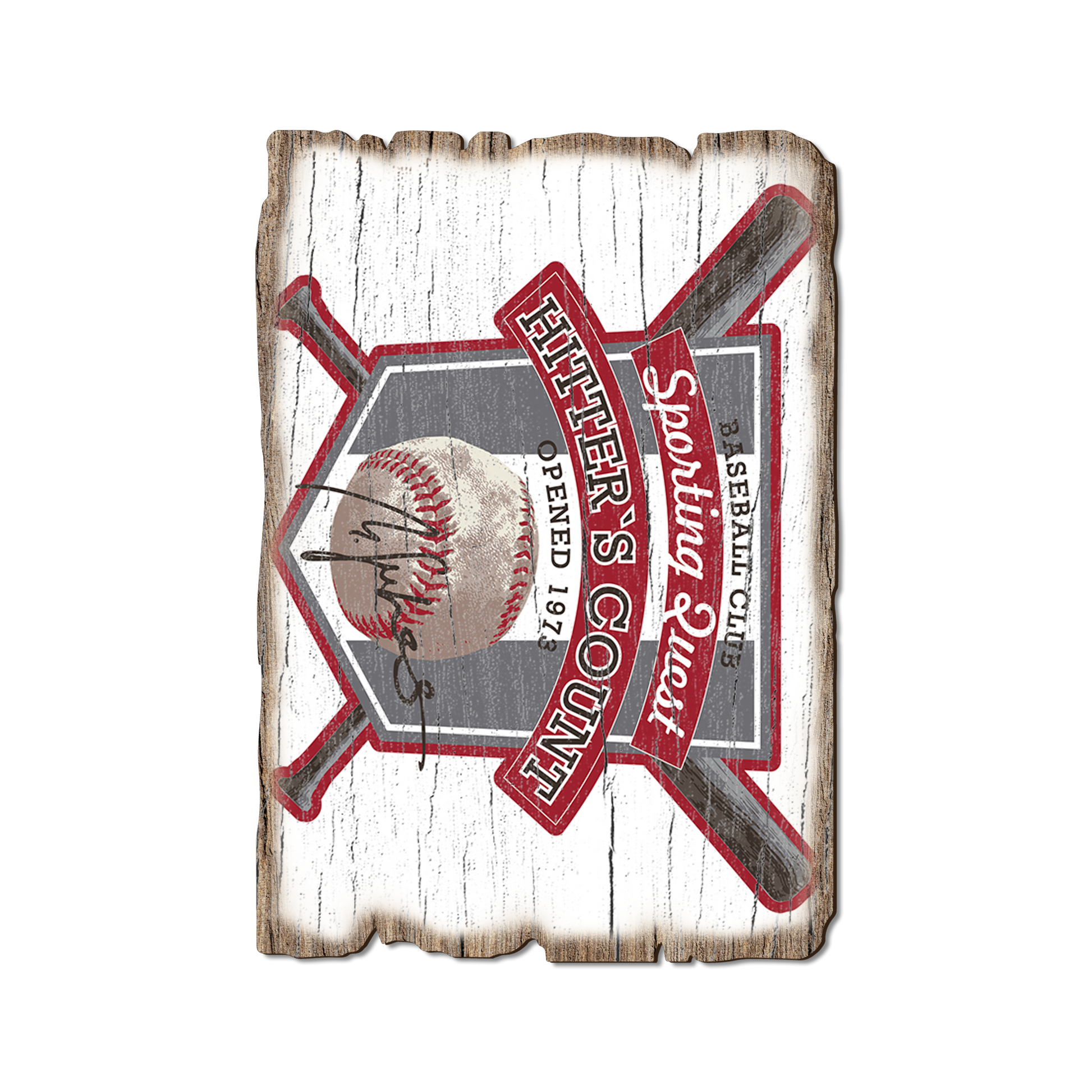 Greeting Card: Weathered Edge - Hitter's Count Club