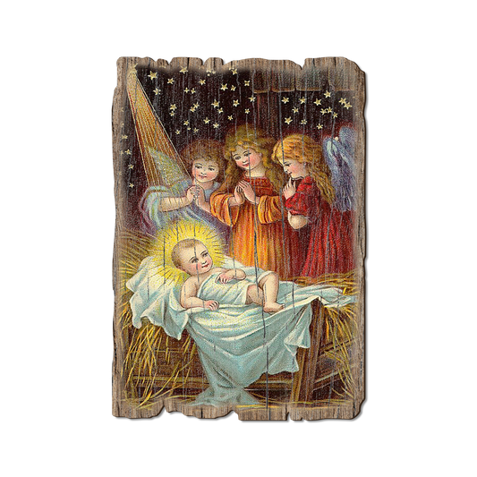 Greeting Card: Weathered Edge - Holy Night