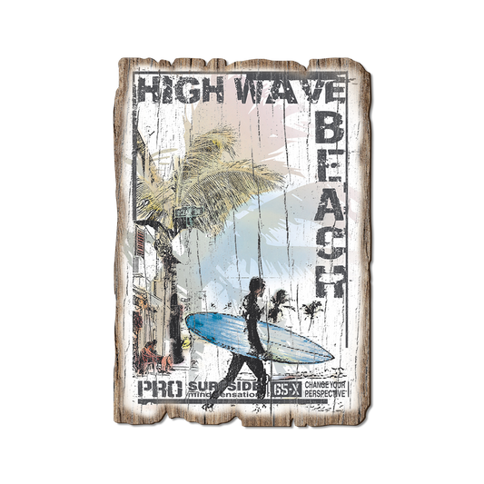 Greeting Card: Weathered Edge - High Wave Beach