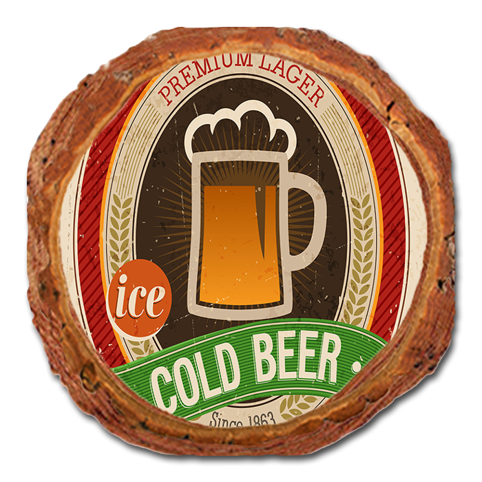 Coaster: Live Edge - Cold Beer (Pack of 5)