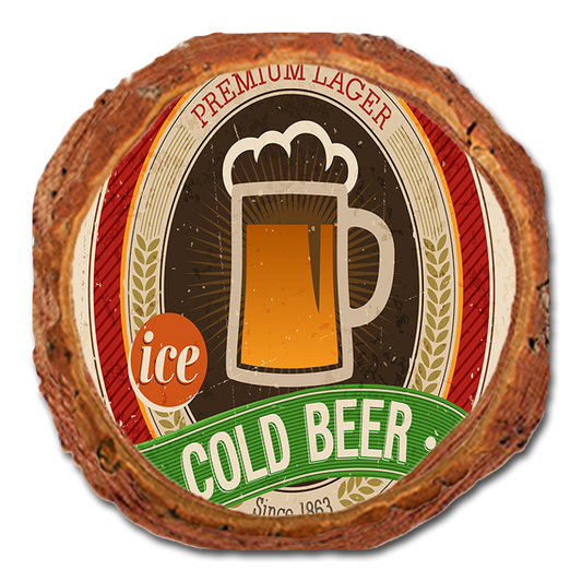 Coaster: Live Edge - Cold Beer (Pack of 5)