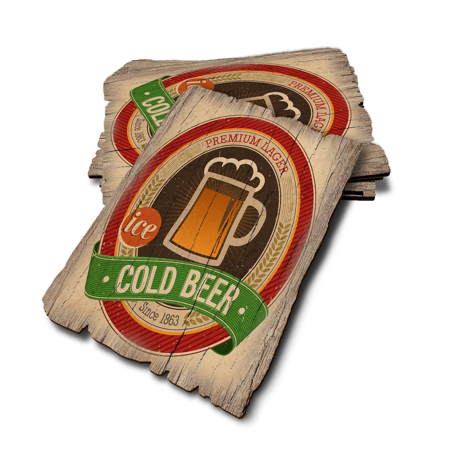Cold Beer - Weathered Edge Rustic Edge Postcard (5pk // $2.80ea)