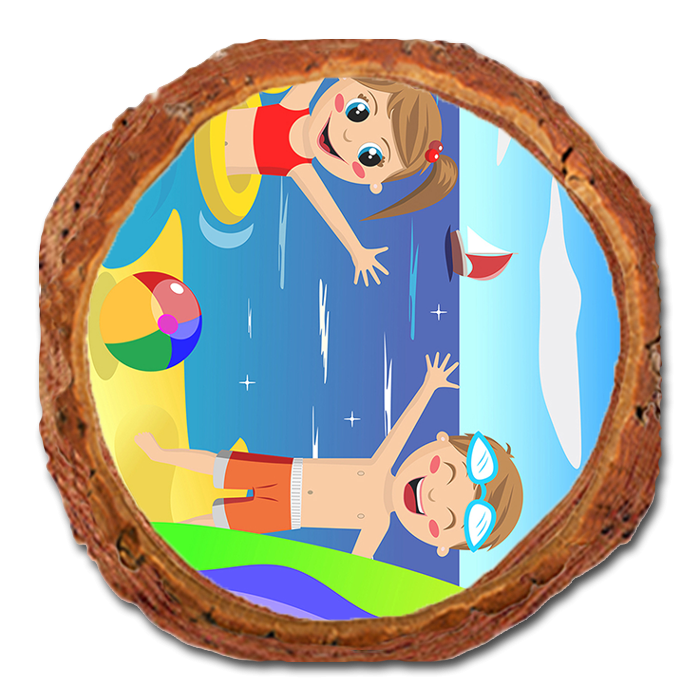 Coaster: Live Edge - Kids On Beach (Pack of 5)