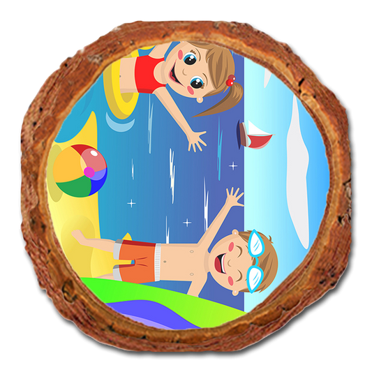 Coaster: Live Edge - Kids On Beach (Pack of 5)