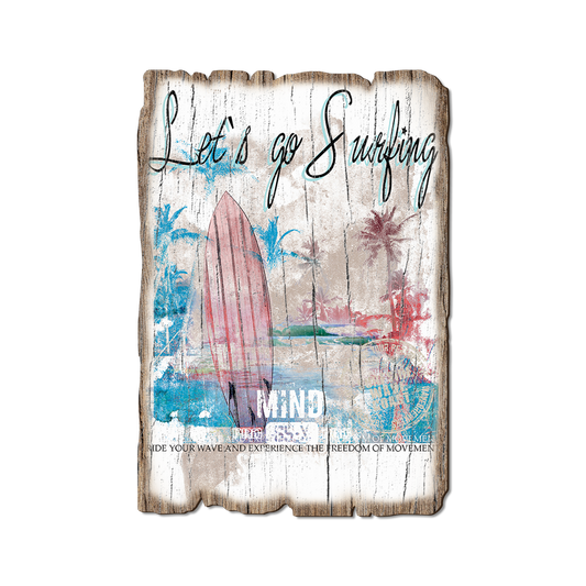 Greeting Card: Weathered Edge - Let's Go Surfing (Pack of 5)