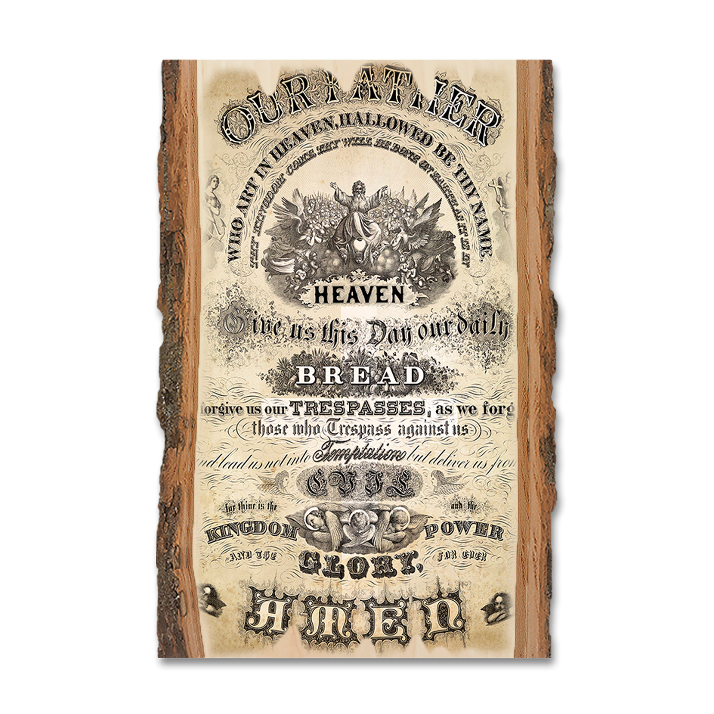 Greeting Card: Live Edge - Lord's Prayer