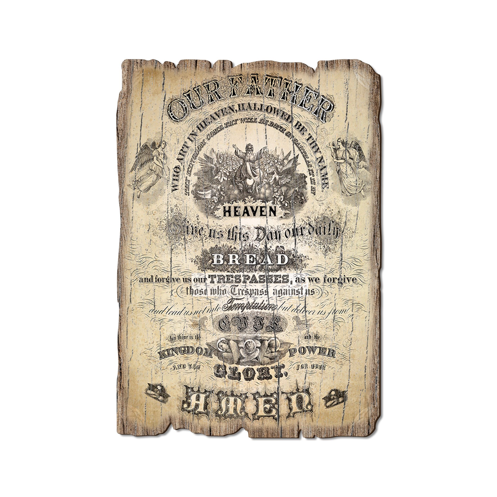 Greeting Card: Weathered Edge - Lord's Prayer