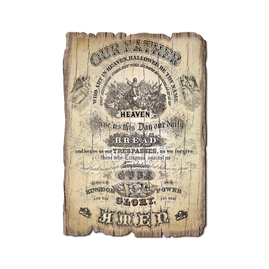 Greeting Card: Weathered Edge - Lord's Prayer