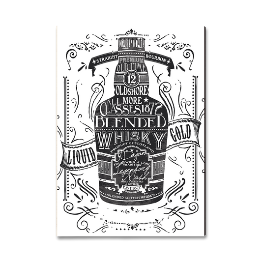 Magnet: Classic Edge - Liquid Whiskey Gold