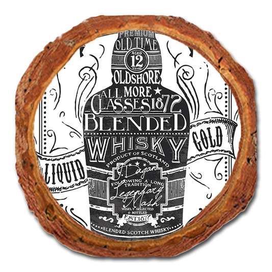 Coaster: Live Edge - Liquid Whiskey Gold (Pack of 5)