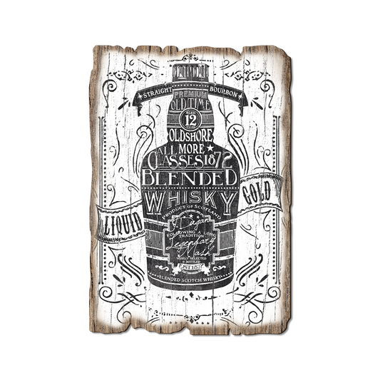 Greeting Card: Weathered Edge - Liquid Whiskey Gold