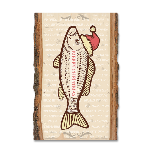 Greeting Card: Live Edge - Christmas Fish