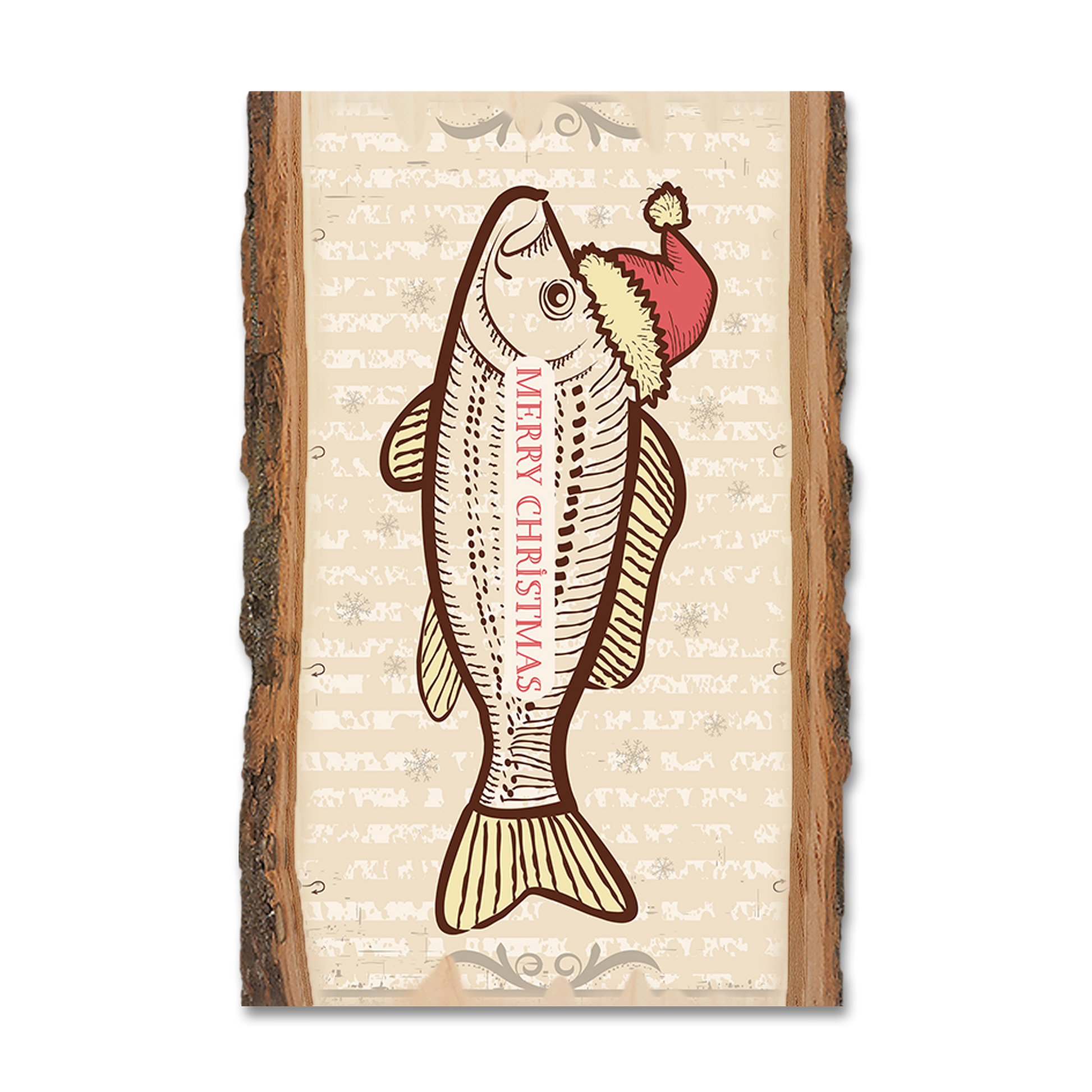Ornament: Live Edge - Christmas Fish