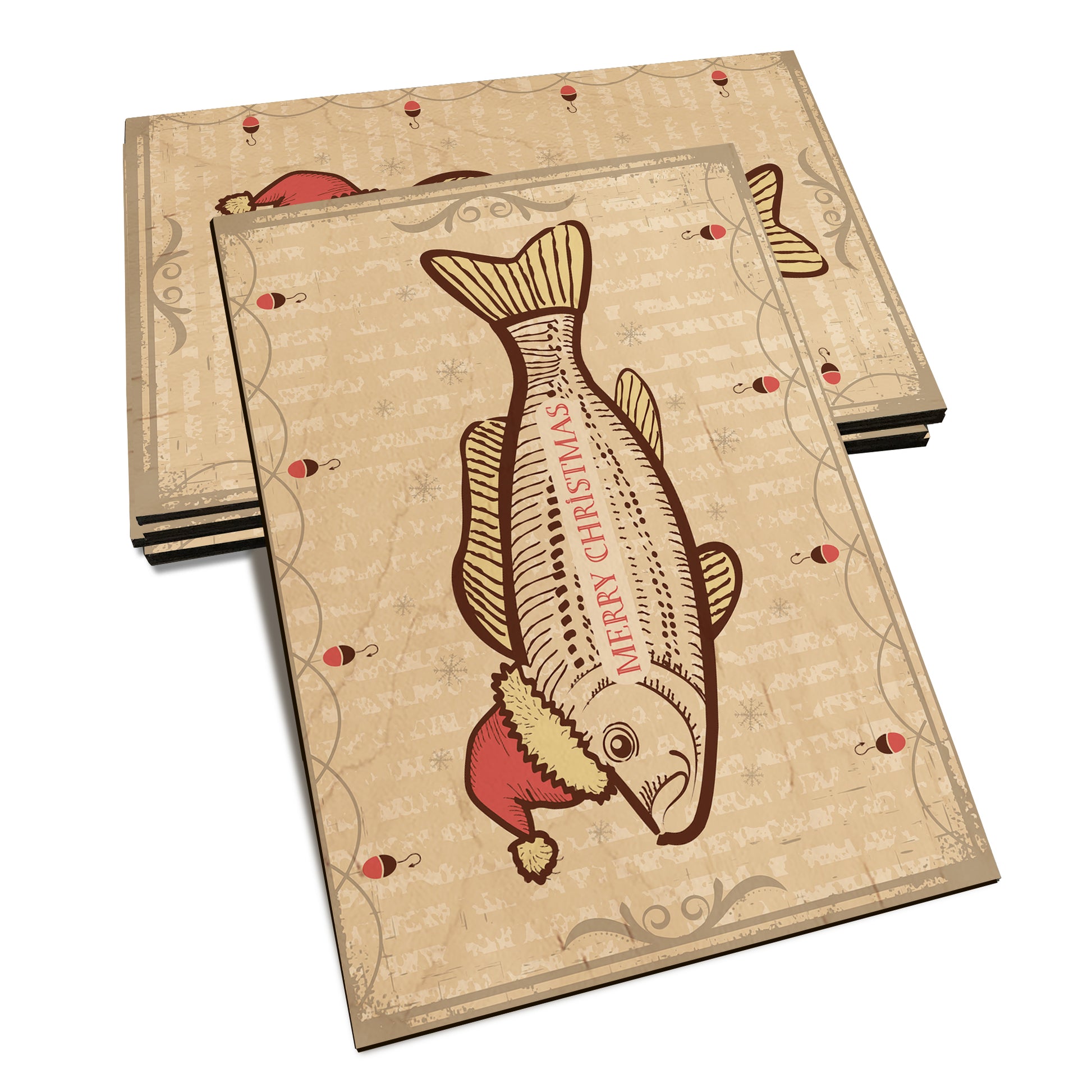 Christmas Fish - Holiday - Classic Edge Classic Edge Postcard (5pk // $2.80ea)