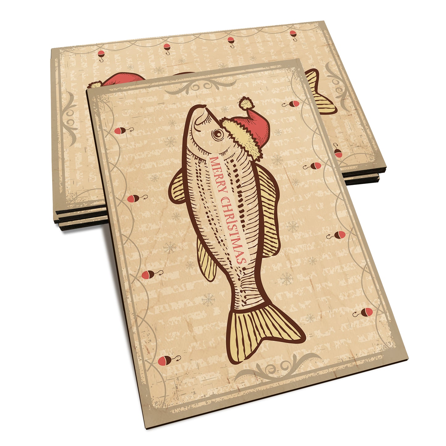 Christmas Fish - Holiday - Classic Edge Classic Edge Postcard (5pk // $2.80ea)