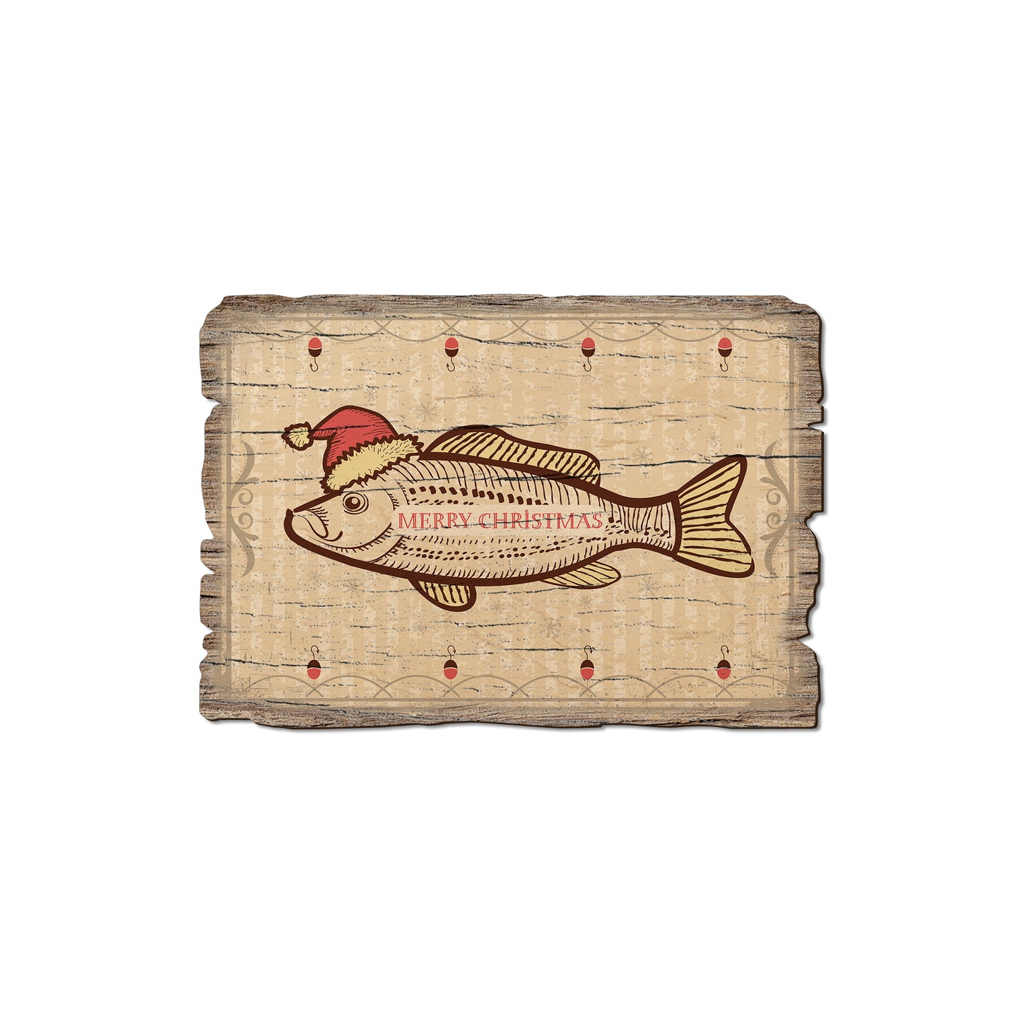 Christmas Fish - Rustic Edge Postcards & Magnets Rustic Edge Magnet (5pk // $2.80ea)