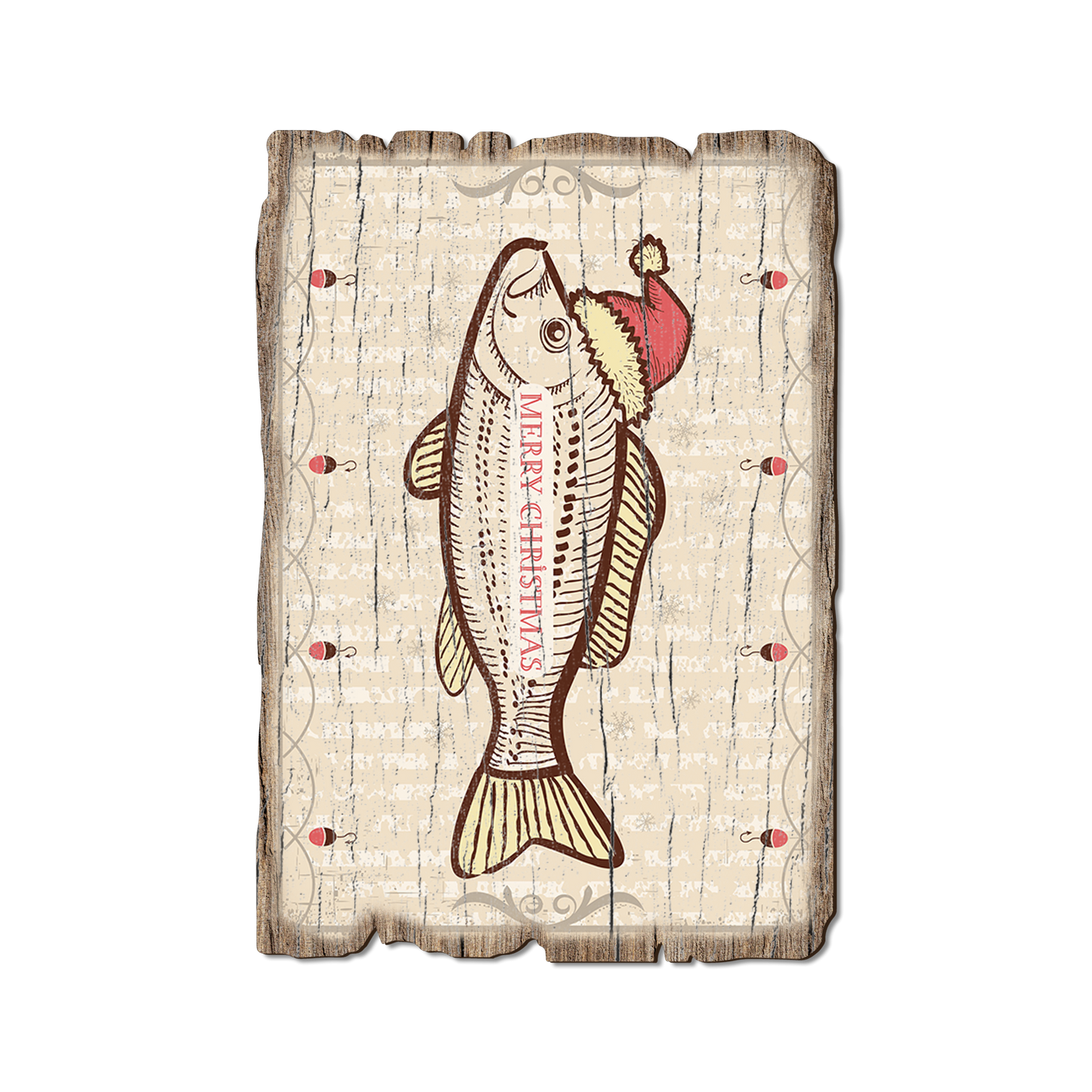Postcard: Weathered Edge - Christmas Fish (Pack of 5)