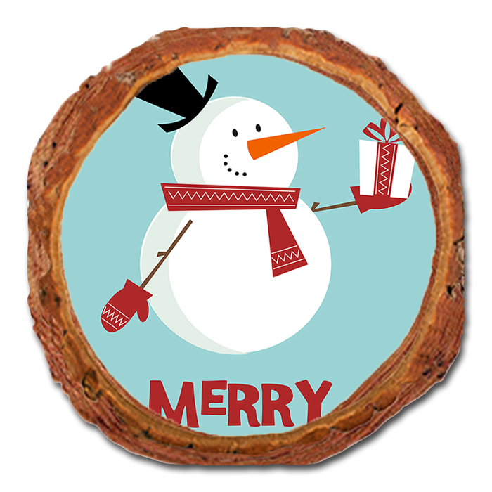 Coaster: Live Edge - Merry Christmas Snowman (Pack of 5)