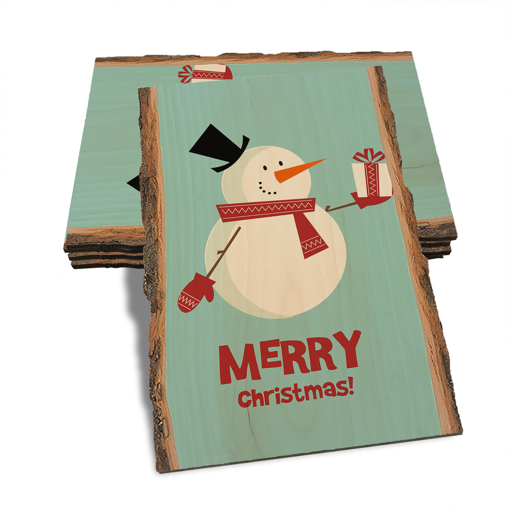 Merry Christmas Snowman - Holiday - Live Edge Live Edge Postcard (5pk // $2.80ea)
