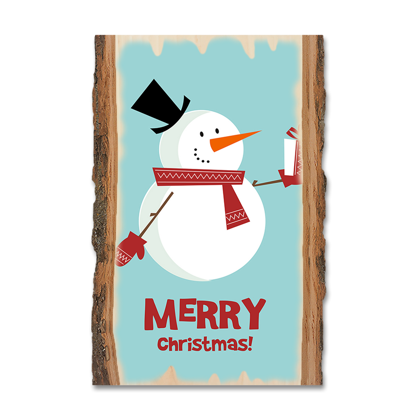 Postcard: Live Edge - Merry Christmas Snowman