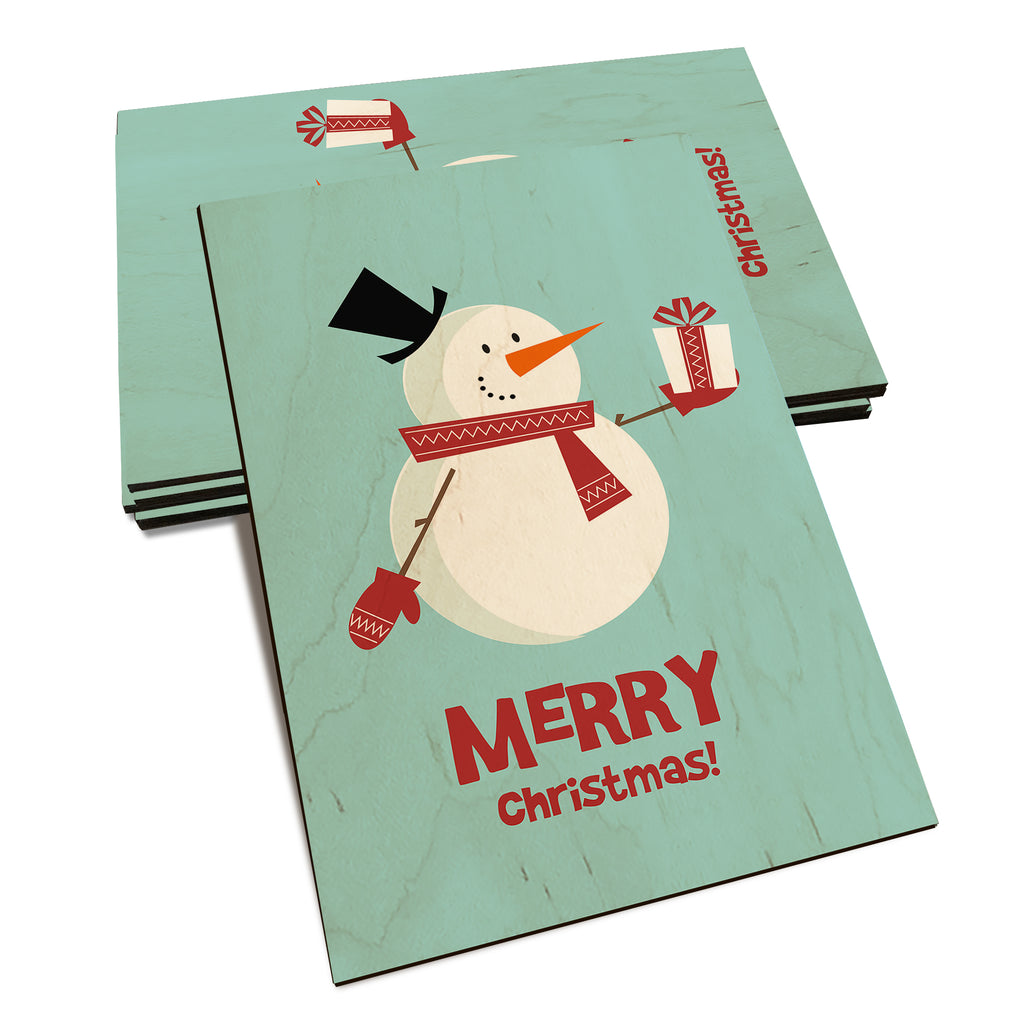 Merry Christmas Snowman - Holiday - Classic Edge Classic Edge Postcard (5pk // $2.80ea)