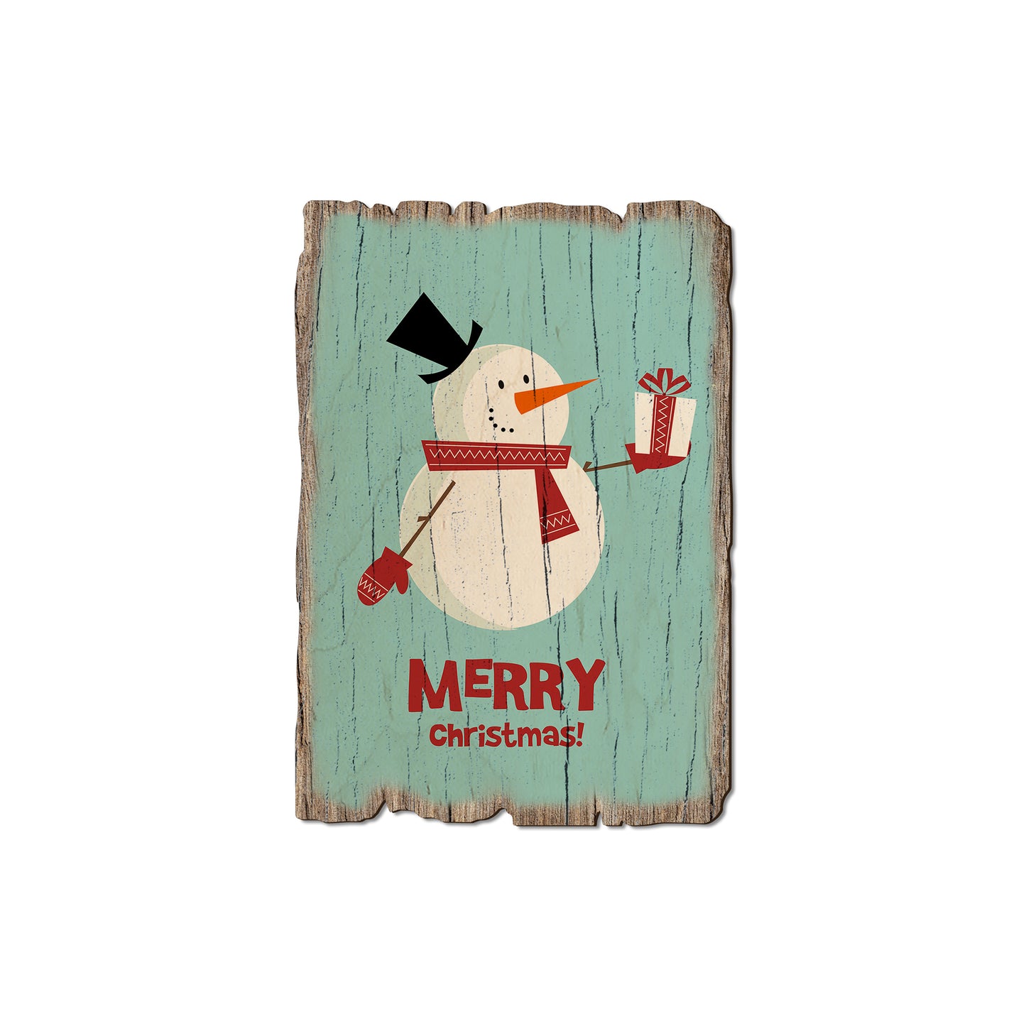 Merry Christmas Snowman - Rustic Edge Postcards & Magnets Rustic Edge Magnet (5pk // $2.80ea)