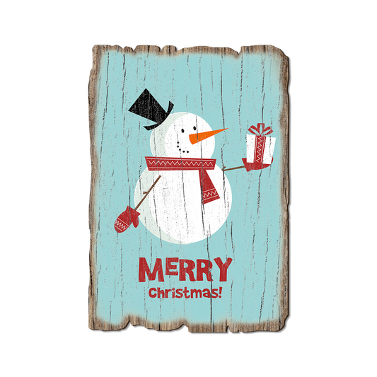 Greeting Card: Weathered Edge - Merry Christmas Snowman (Pack of 5)