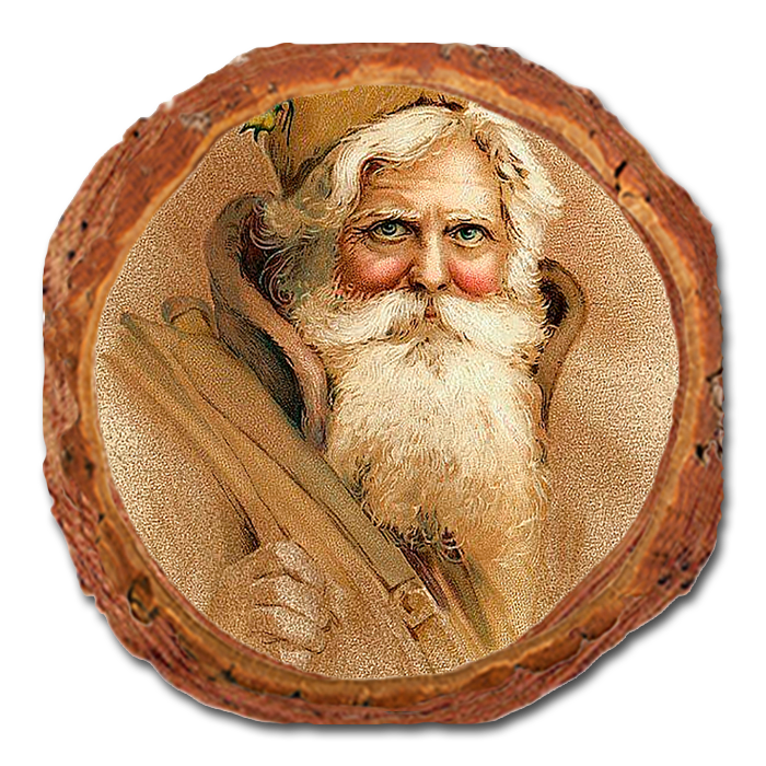 Coaster: Live Edge - Father Christmas