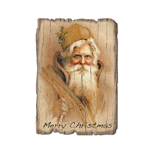 Greeting Card: Weathered Edge - Father Christmas