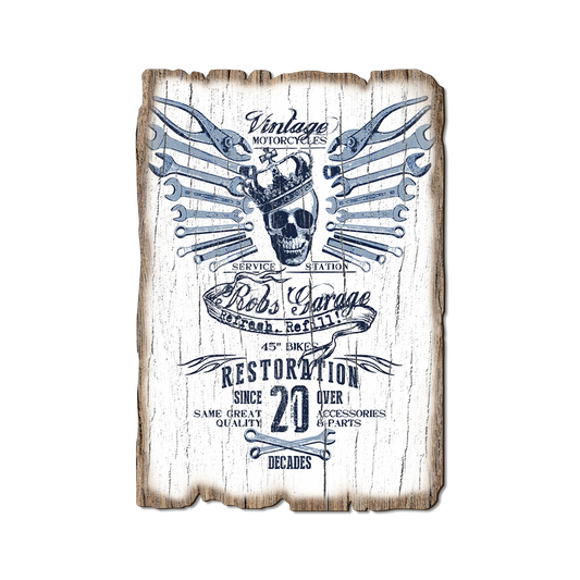 Greeting Card: Weathered Edge - Motorcycle Restoration