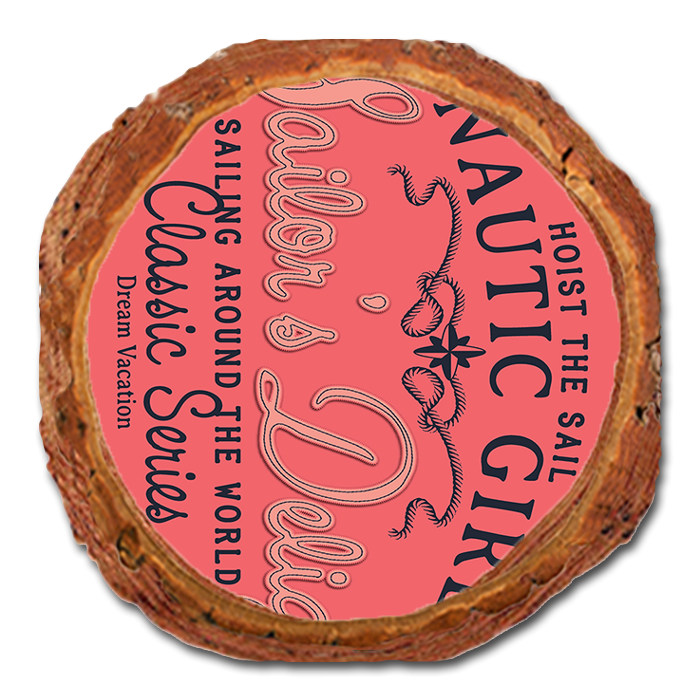 Coaster: Live Edge - Nautical Girl Sailors (Pack of 5)