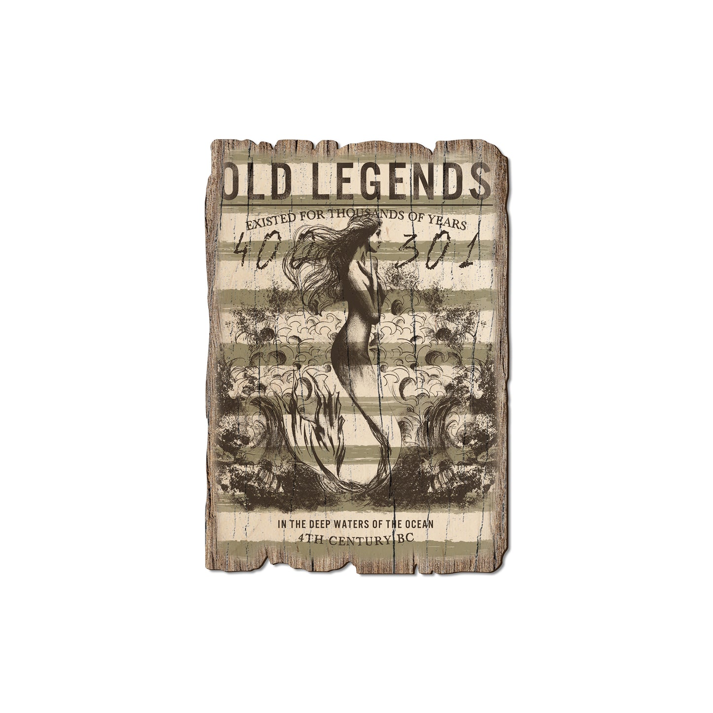 Old Legends Mermaid - Rustic Edge Postcards & Magnets Rustic Edge Magnet (5pk // $2.80ea)