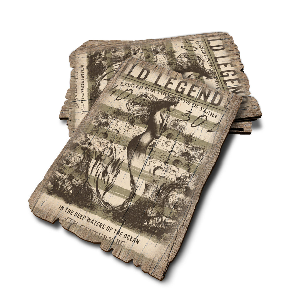 Old Legends Mermaid - Weathered Edge Rustic Edge Postcard (5pk // $2.80ea)