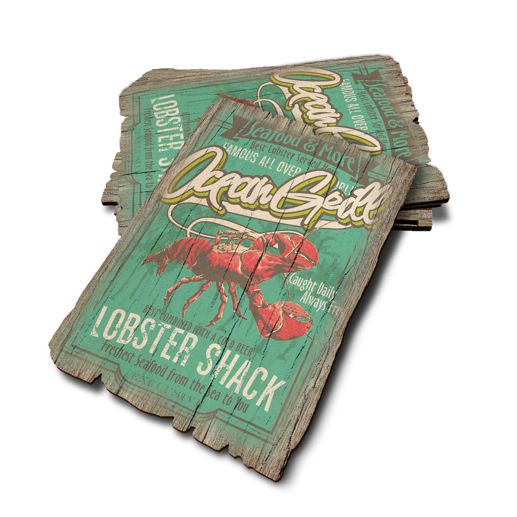 Ocean Lobster Shack - Weathered Edge Rustic Edge Postcard (5pk // $2.80ea)