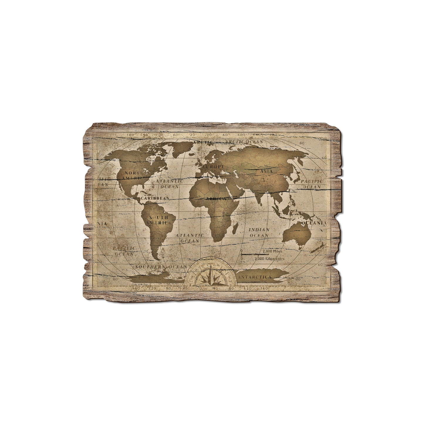 Old World Map - Rustic Edge Postcards & Magnets Rustic Edge Magnet (5pk // $2.80ea)