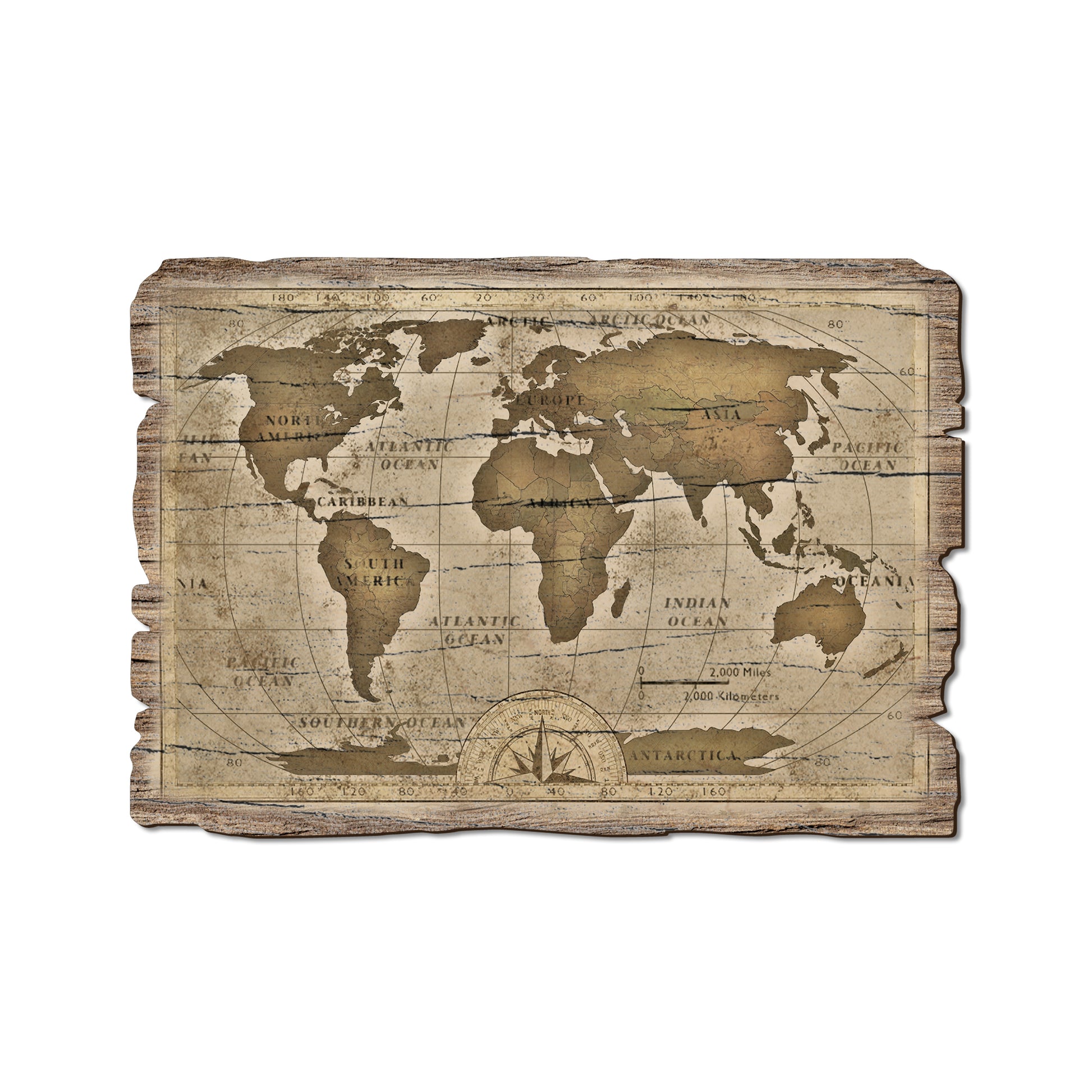 Old World Map - Rustic Edge Postcards & Magnets Rustic Edge Postcard (5pk // $2.80ea)
