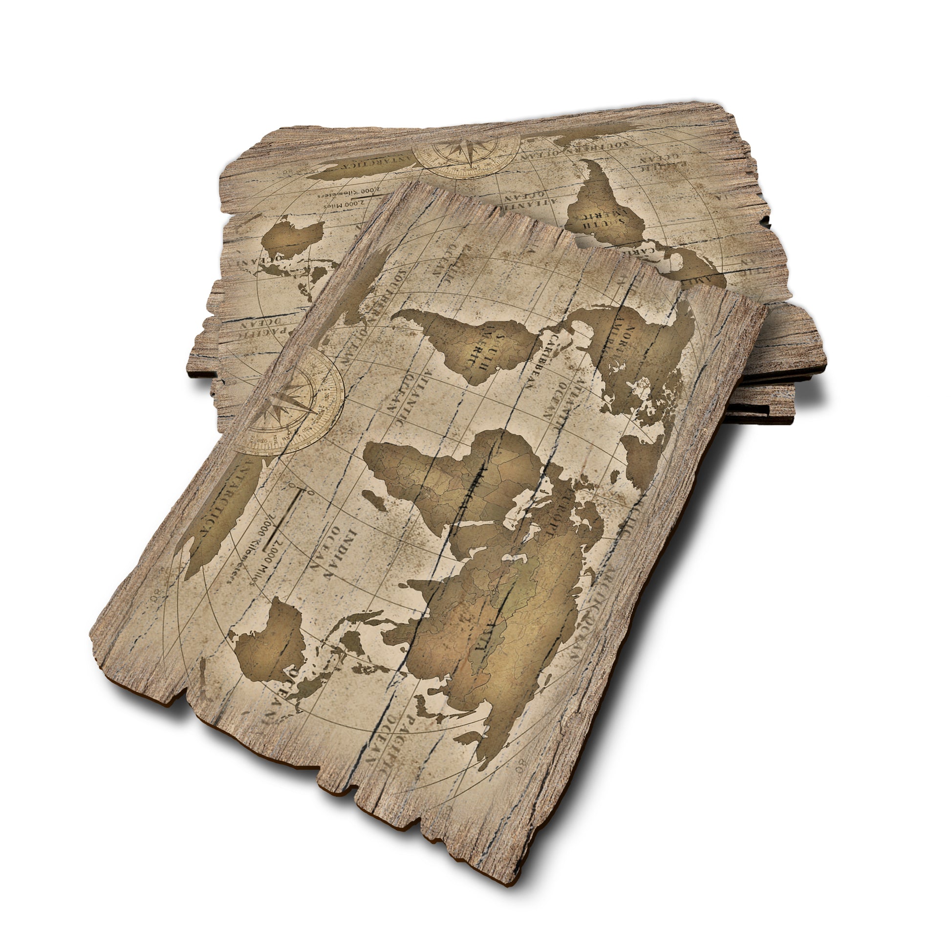 Old World Map - Weathered Edge Rustic Edge Postcard (5pk // $2.80ea)