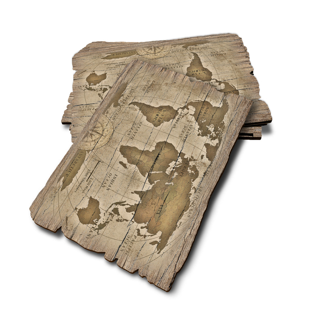 Old World Map - Weathered Edge Rustic Edge Postcard (5pk // $2.80ea)