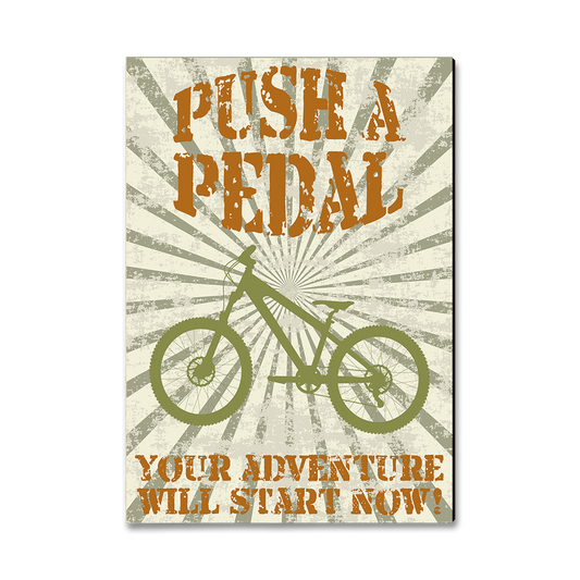 Greeting Card: Classic Edge - Push A Pedal