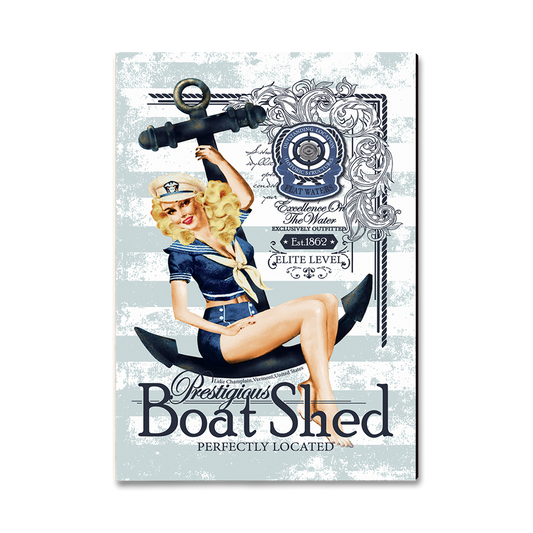 Greeting Card: Classic Edge - Prestigious Boat Shed