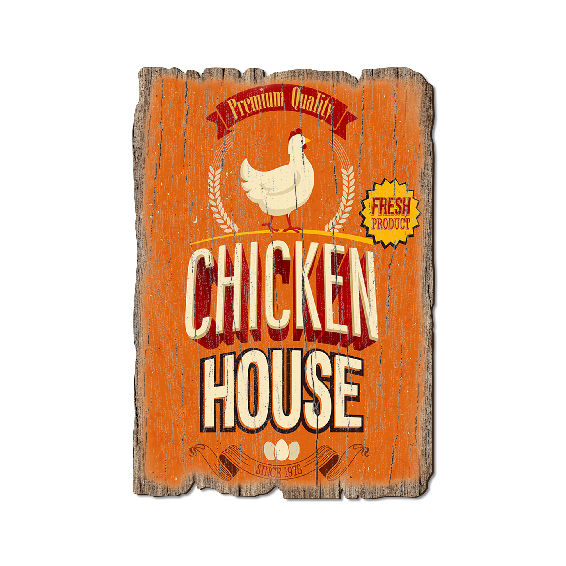 Ornament: Weathered Edge - Chicken House (Pack of 5)