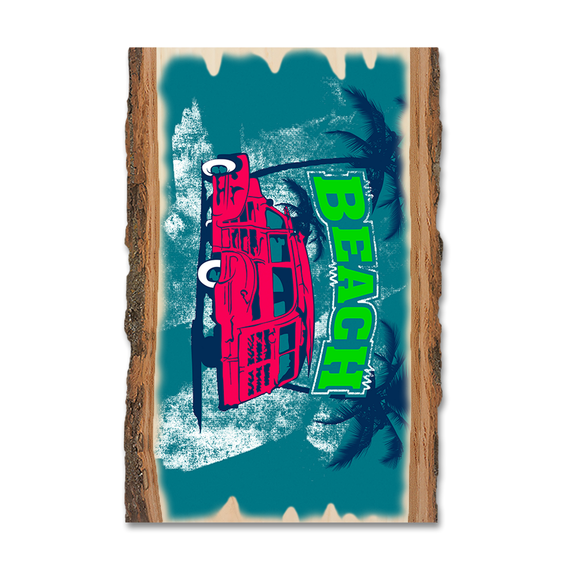 Greeting Card: Live Edge - Red Beach Woodie