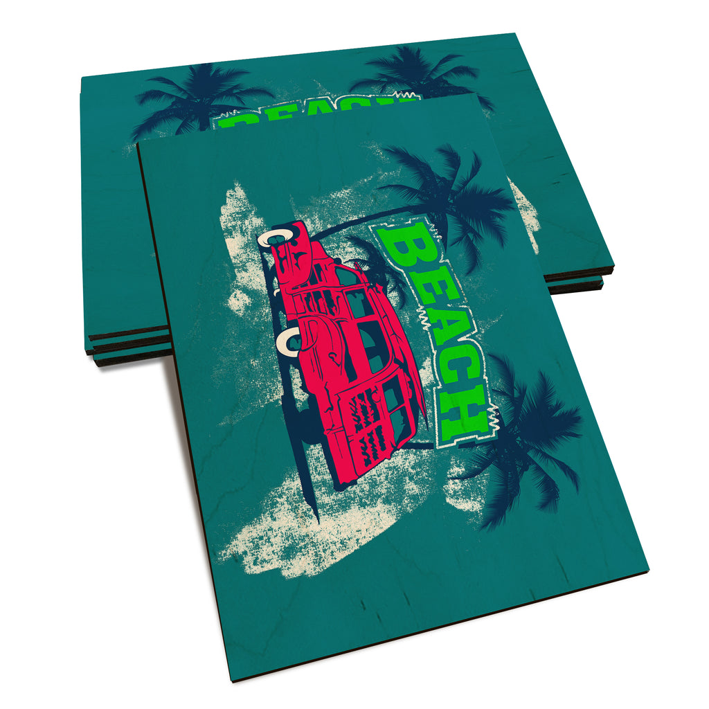 Red Beach Woodie - Classic Edge Classic Edge Postcard (5pk // $2.80ea)