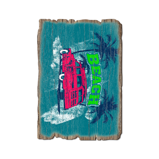 Greeting Card: Weathered Edge - Red Beach Woodie (Pack of 5)