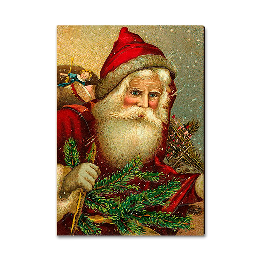 Greeting Card: Classic Edge - Red Hat Santa