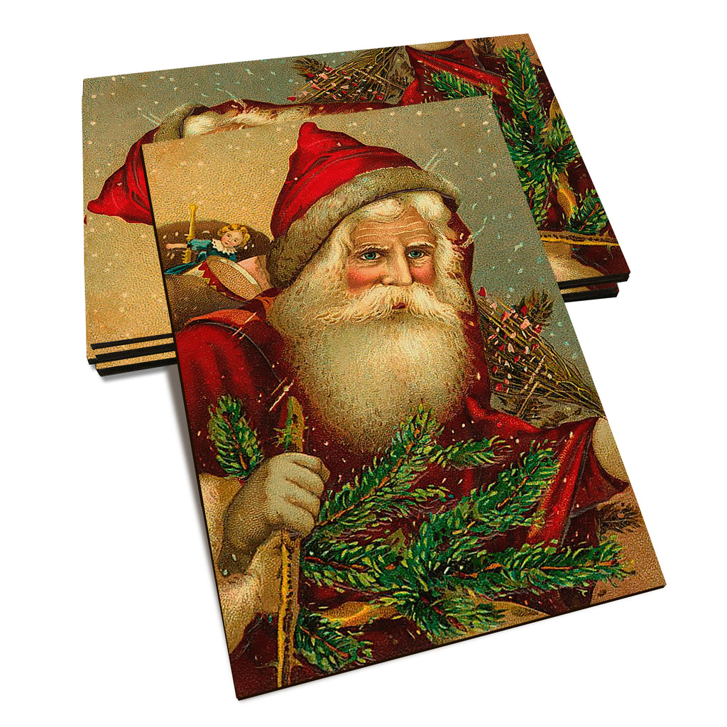 Red Hat Santa - Holiday - Classic Edge Classic Edge Postcard (5pk // $2.80ea)