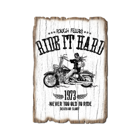 Greeting Card: Weathered Edge - Ride It Hard